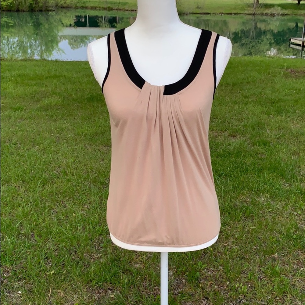 LOFT Tank Tan/Camel &Black Size XSPetite GUC